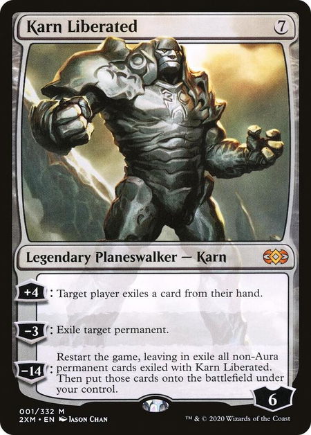Karn Liberated - Double Masters Magic: The Gathering trading card