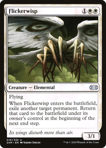 Flickerwisp trading card from Double Masters Flickerwisp - Double Masters Magic: The Gathering trading card