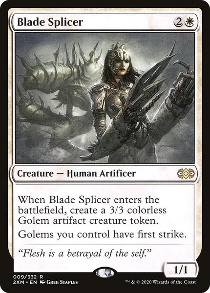 Blade Splicer trading card from Double Masters Blade Splicer - Double Masters Magic: The Gathering trading card