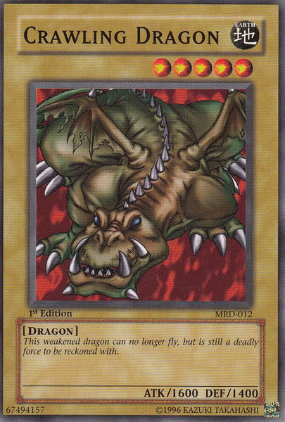 Crawling Dragon trading card from Metal Raiders Crawling Dragon - Metal Raiders YuGiOh trading card