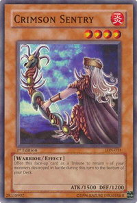 Crimson Sentry - Labyrinth of Nightmare (LON) #LON-033 - Common / Short Print YuGiOh Trading Card