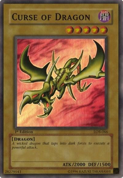 Curse of Dragon trading card from The Legend of Blue Eyes White Dragon Curse of Dragon - The Legend of Blue Eyes White Dragon YuGiOh trading card