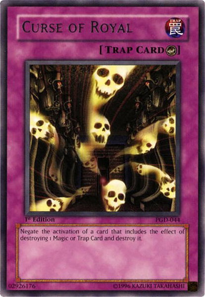 Curse of Royal trading card from Pharaonic Guardian Curse of Royal - Pharaonic Guardian YuGiOh trading card