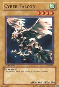 Cyber Falcon trading card from Pharaoh's Servant Cyber Falcon - Pharaoh's Servant YuGiOh trading card