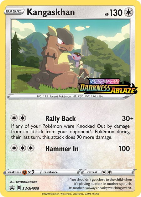 Kangaskhan - SWSH038 (Prerelease) - SWSH: Sword & Shield Promo Cards Pokémon trading card