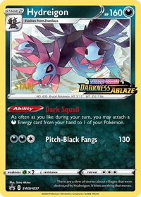Hydreigon - SWSH037 (Prerelease) [Staff] - SWSH: Sword & Shield Promo Cards (SWSD) #SWSH037 - Promo Pokémon Trading Card