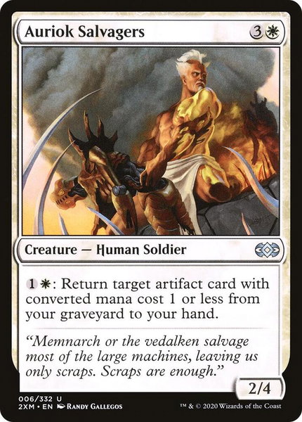 Auriok Salvagers trading card from Double Masters Auriok Salvagers - Double Masters Magic: The Gathering trading card