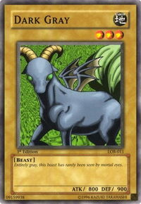 Dark Gray - The Legend of Blue Eyes White Dragon (LOB) #LOB-011 - Common / Short Print YuGiOh Trading Card