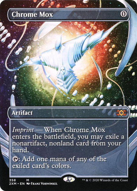 Chrome Mox (Borderless) trading card from Double Masters Chrome Mox (Borderless) - Double Masters Magic: The Gathering trading card