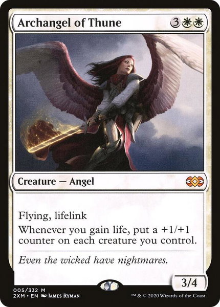 Archangel of Thune trading card from Double Masters Archangel of Thune - Double Masters Magic: The Gathering trading card