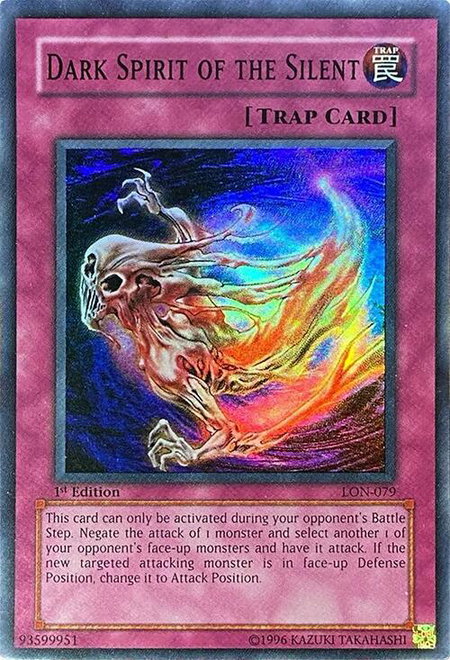 Dark Spirit of the Silent trading card from Labyrinth of Nightmare Dark Spirit of the Silent - Labyrinth of Nightmare YuGiOh trading card