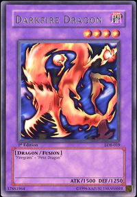 Darkfire Dragon - The Legend of Blue Eyes White Dragon (LOB) #LOB-019 - Rare YuGiOh Trading Card