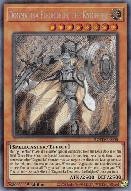 Dogmatika Fleurdelis, the Knighted - Rise of the Duelist YuGiOh trading card