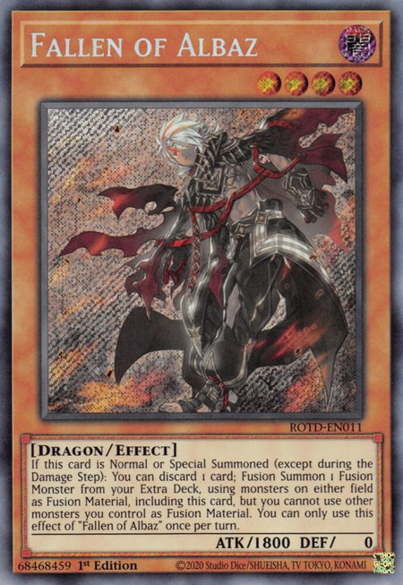 Fallen of Albaz - Rise of the Duelist YuGiOh trading card