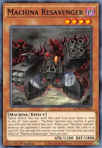Machina Resavenger - Rise of the Duelist (ROTD) #ROTD-EN026 - Common / Short Print YuGiOh Trading Card