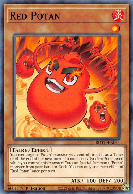 Red Potan - Rise of the Duelist YuGiOh trading card