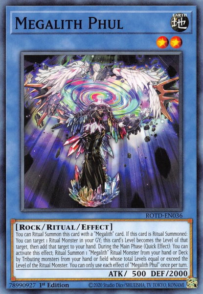 Megalith Phul - Rise of the Duelist YuGiOh trading card