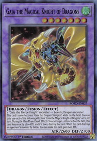 Gaia the Magical Knight of Dragons - Rise of the Duelist (ROTD) #ROTD-EN037 - Super Rare YuGiOh Trading Card