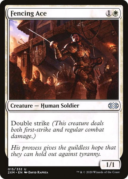 Fencing Ace trading card from Double Masters Fencing Ace - Double Masters Magic: The Gathering trading card