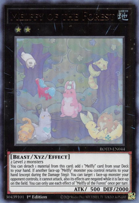 Melffy of the Forest - Rise of the Duelist YuGiOh trading card