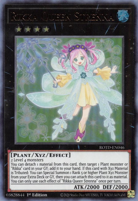 Rikka Queen Strenna - Rise of the Duelist YuGiOh trading card