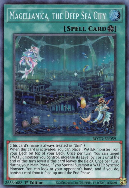 Magellanica, the Deep Sea City - Rise of the Duelist YuGiOh trading card