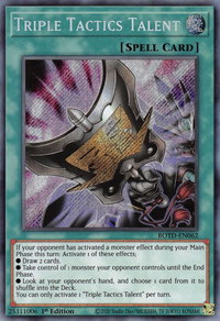 Triple Tactics Talent - Rise of the Duelist (ROTD) #ROTD-EN062 - Secret Rare YuGiOh Trading Card