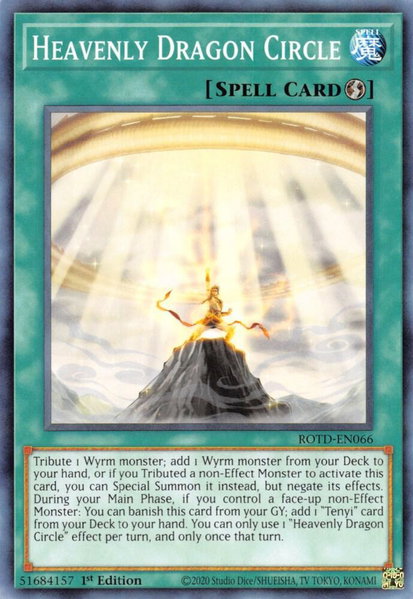 Heavenly Dragon Circle trading card from Rise of the Duelist Heavenly Dragon Circle - Rise of the Duelist YuGiOh trading card