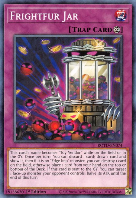 Frightfur Jar - Rise of the Duelist YuGiOh trading card
