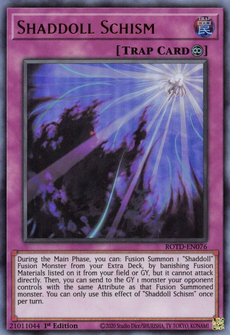 Shaddoll Schism - Rise of the Duelist YuGiOh trading card