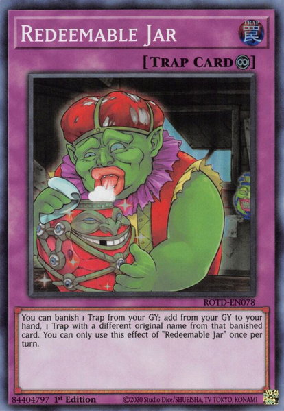 Redeemable Jar - Rise of the Duelist YuGiOh trading card