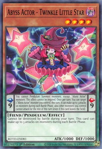 Abyss Actor - Twinkle Little Star - Rise of the Duelist (ROTD) #ROTD-EN081 - Common / Short Print YuGiOh Trading Card