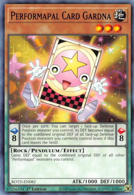 Performapal Card Gardna - Rise of the Duelist YuGiOh trading card