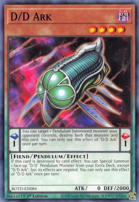D/D Ark - Rise of the Duelist YuGiOh trading card