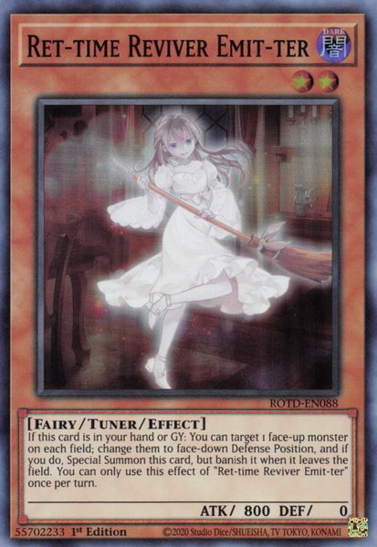 Ret-time Reviver Emit-ter trading card from Rise of the Duelist Ret-time Reviver Emit-ter - Rise of the Duelist YuGiOh trading card