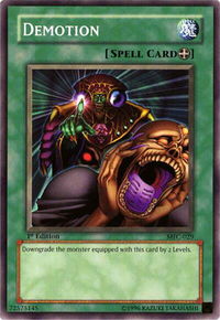 Demotion - Magician's Force (MFC) #MFC-029 - Common / Short Print YuGiOh Trading Card