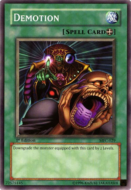 Demotion - Magician's Force YuGiOh trading card
