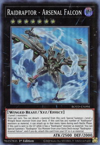 Raidraptor - Arsenal Falcon - Rise of the Duelist (ROTD) #ROTD-EN094 - Super Rare YuGiOh Trading Card