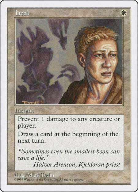 Heal trading card from Fifth Edition Heal - Fifth Edition Magic: The Gathering trading card