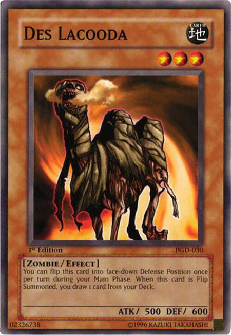 Des Lacooda trading card from Pharaonic Guardian Des Lacooda - Pharaonic Guardian YuGiOh trading card