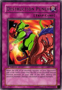 Destruction Punch - Labyrinth of Nightmare (LON) #LON-085 - Rare YuGiOh Trading Card