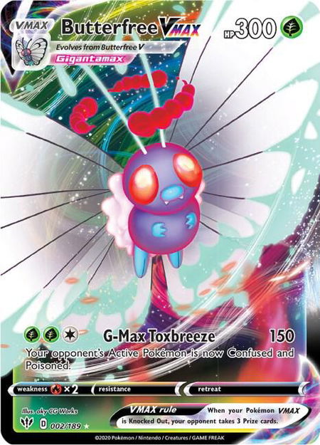 Butterfree VMAX - SWSH03: Darkness Ablaze Pokémon trading card