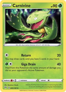 Carnivine - SWSH03: Darkness Ablaze (SWSH03) #005/189 - Uncommon Pokémon Trading Card