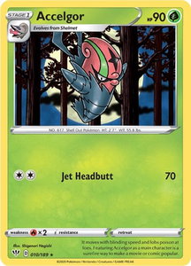 Accelgor - SWSH03: Darkness Ablaze (SWSH03) #010/189 - Rare Pokémon Trading Card