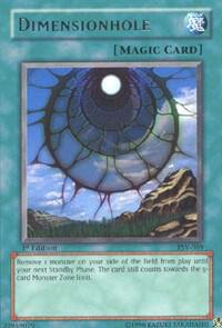 Dimensionhole trading card from Pharaoh's Servant Dimensionhole - Pharaoh's Servant YuGiOh trading card