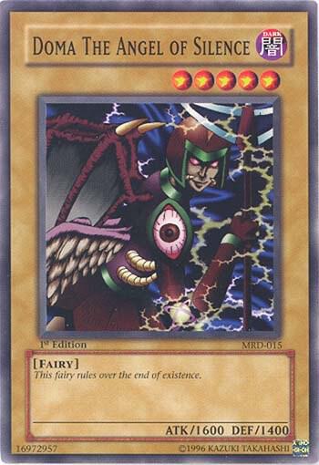 Doma The Angel of Silence trading card from Metal Raiders Doma The Angel of Silence - Metal Raiders YuGiOh trading card