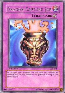 Dragon Capture Jar - The Legend of Blue Eyes White Dragon (LOB) #LOB-045 - Rare YuGiOh Trading Card