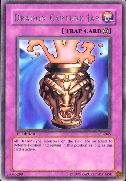 Dragon Capture Jar trading card from The Legend of Blue Eyes White Dragon Dragon Capture Jar - The Legend of Blue Eyes White Dragon YuGiOh trading card