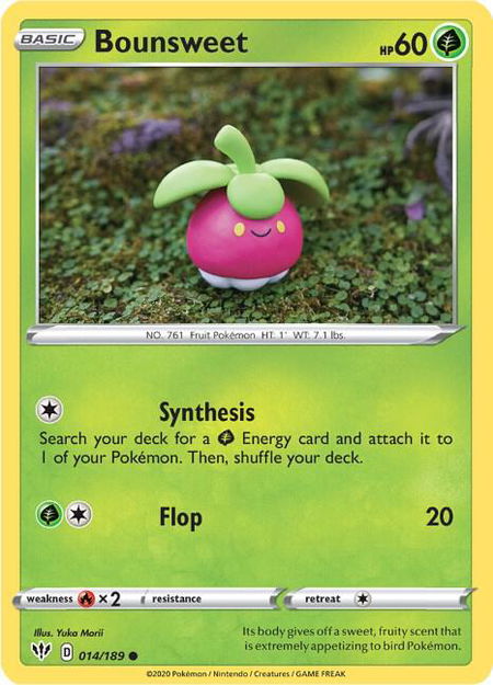 Bounsweet - SWSH03: Darkness Ablaze Pokémon trading card