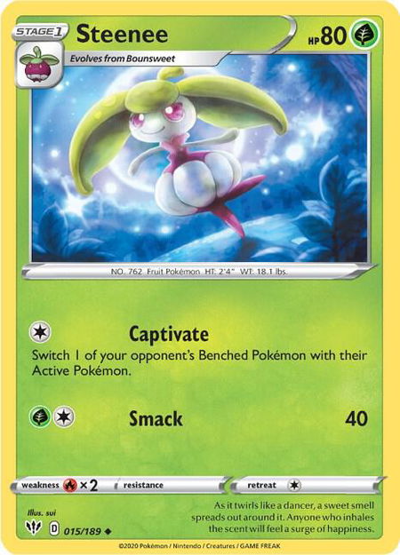 Steenee - SWSH03: Darkness Ablaze Pokémon trading card